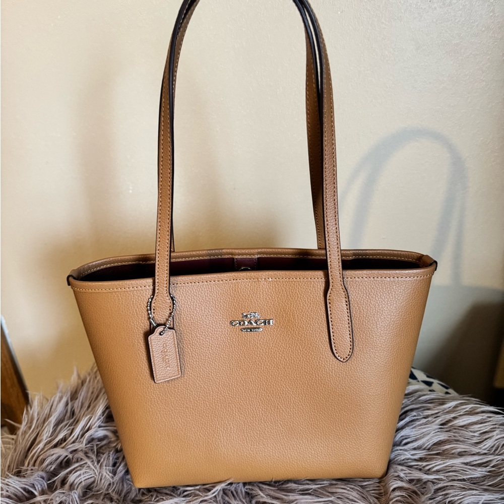 Coach Tan Leather Tote Bag